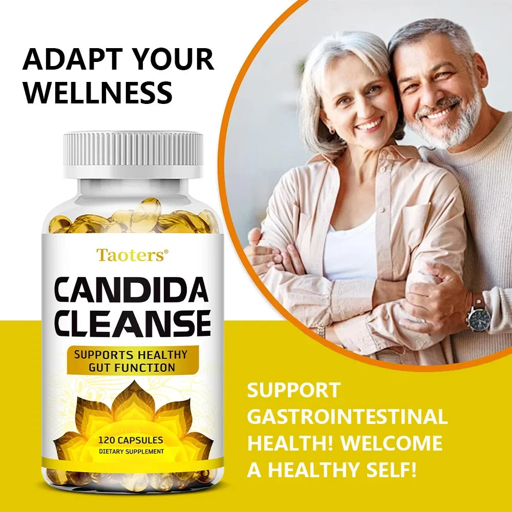 Candida Cleanse 120 Capsules for Daily Routines and Digestive Health