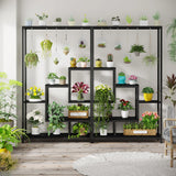 Tribesigns 5-Tier Tall Indoor Plant Stand with 10 Hanging Hooks, 70.9 Inches