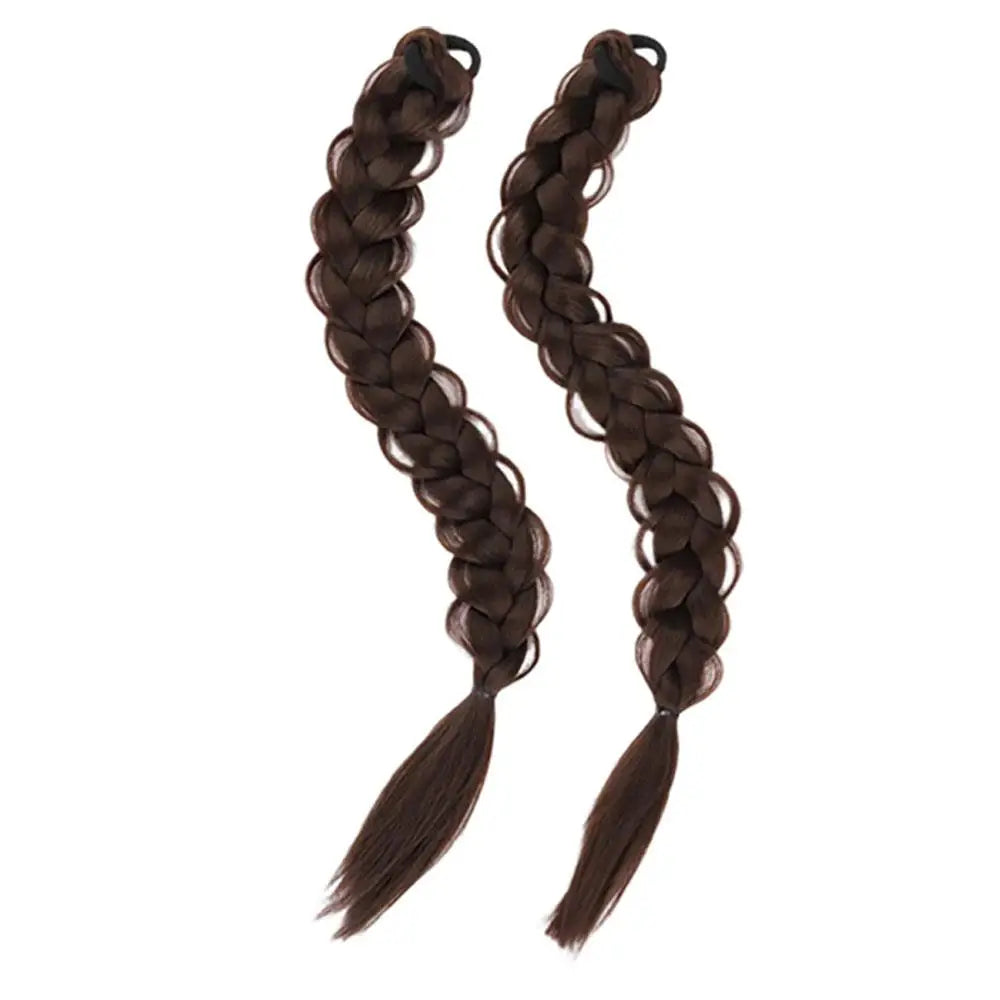 Braided Synthetic Hair Ponytail Extension with Elastic Band - Daily Use