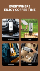 Portable 3-in-1 Wireless Espresso Coffee Maker for Car Home Camping