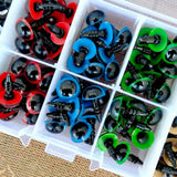 8mm Plastic Safety Eyes for Dolls - 100pcs Mixed Color Amigurumi Accessories