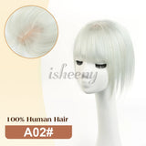 Human Hair Toppers 5x9cm Base Net 20cm Natural Look Hairpiece