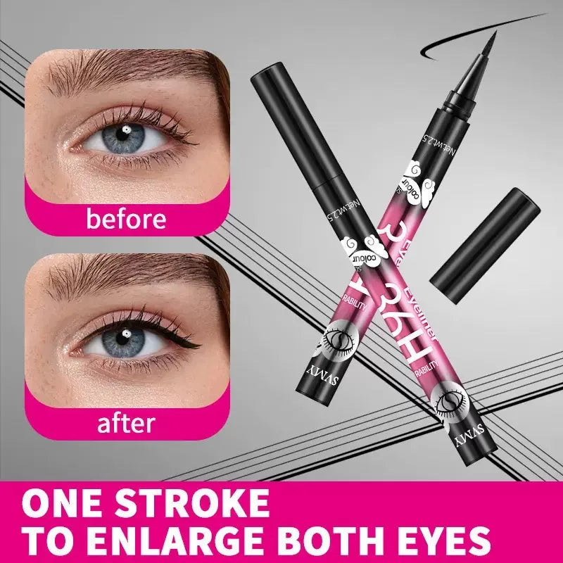 Black Liquid Eyeliner 12-Pack, Long-Lasting Waterproof Makeup Set