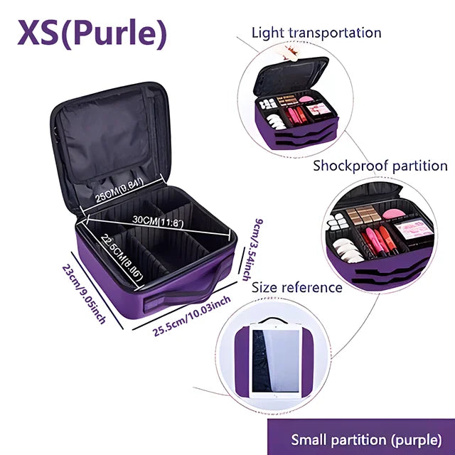 Professional Makeup Case Large Capacity Cosmetic Organizer for Travel