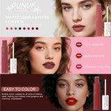 8pc Lip Gloss Set Matte Waterproof Highly Pigmented Nude Red Makeup