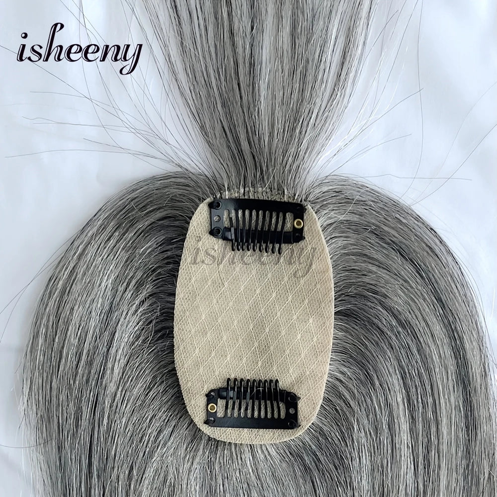 Human Hair Topper Hair Pieces 8-14 Inch Straight with Thinning Bangs