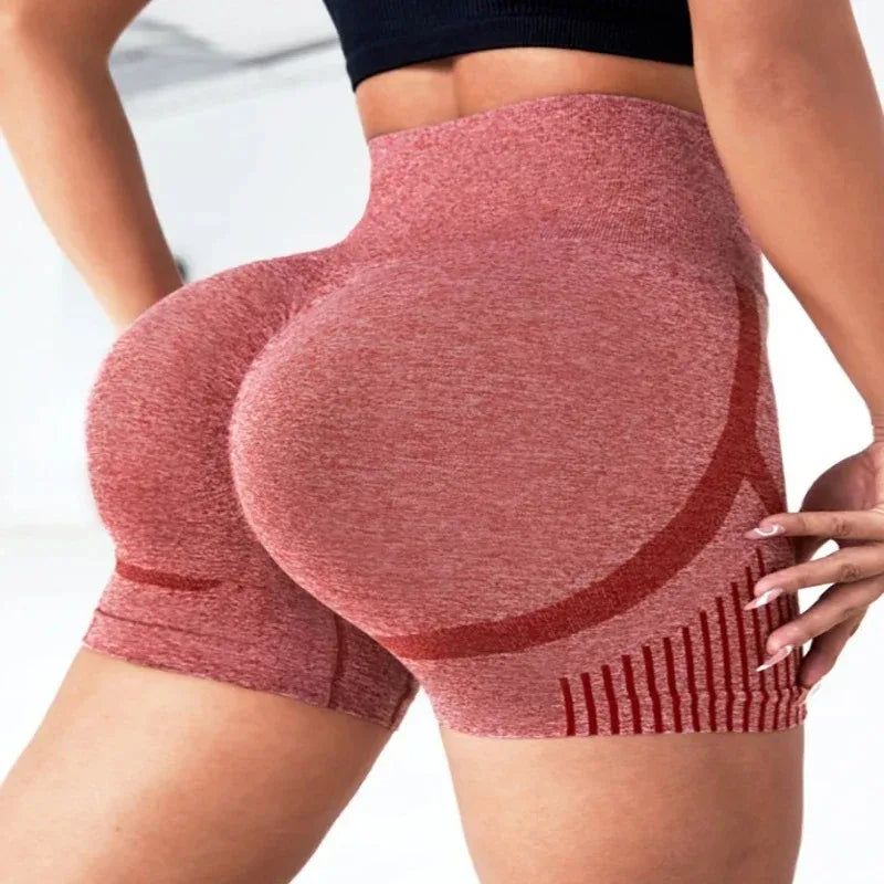Seamless High-Waist Yoga Shorts for Women - Quick-Drying Sports Wear
