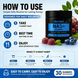 NAD+ Gummies with Nicotinamide Riboside, 30 Count, Sweet-Tart Chews