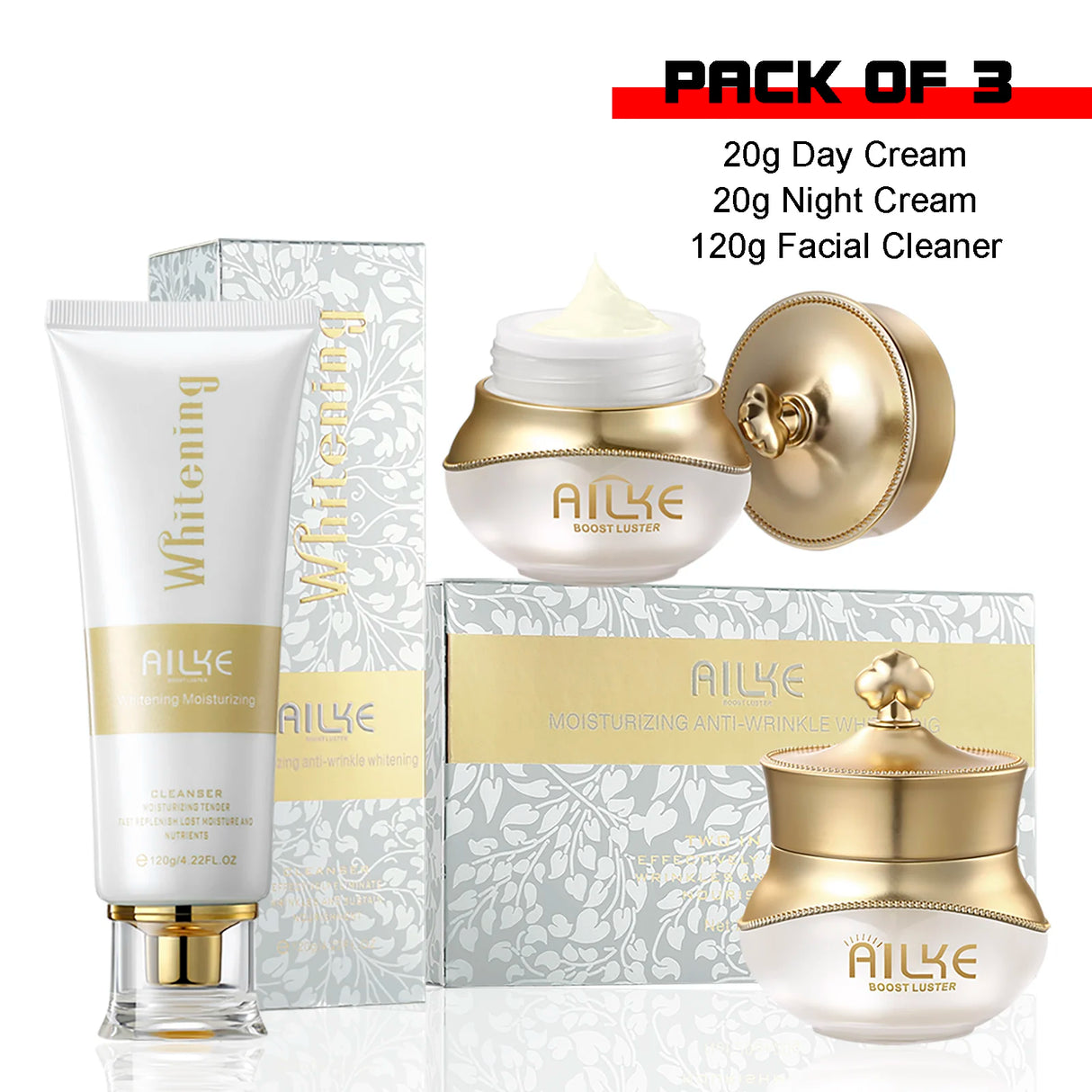 Whitening Anti-Wrinkle Face Cream with Collagen and Hyaluronic Acid, 50ml