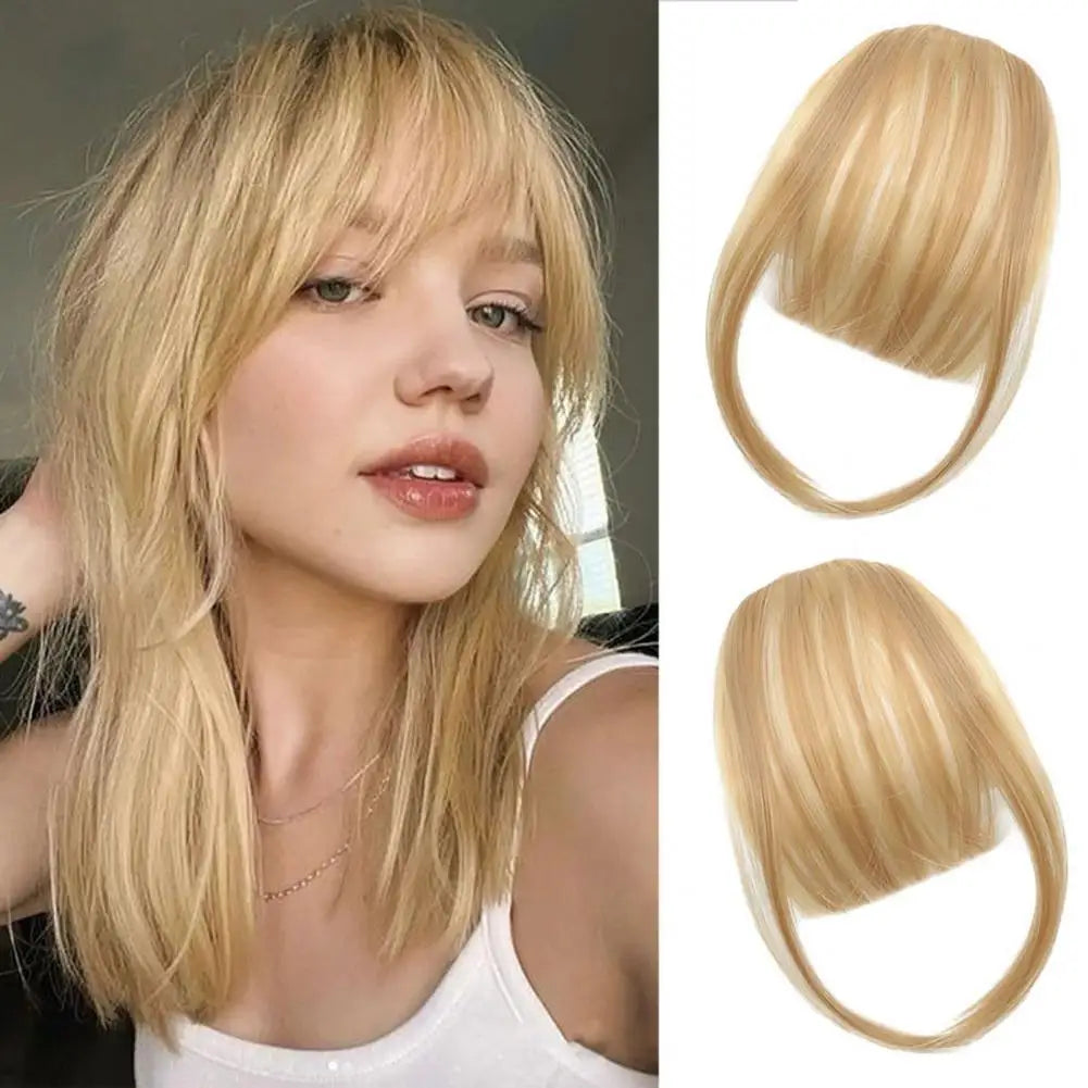 Women Clip-in Bangs Natural Wispy Hair Extensions Fringe Wig Hairpieces