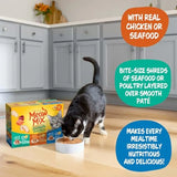 Wet Cat Food Variety Pack, Seafood & Poultry, 12 Cups, 2.75 Ounce Each