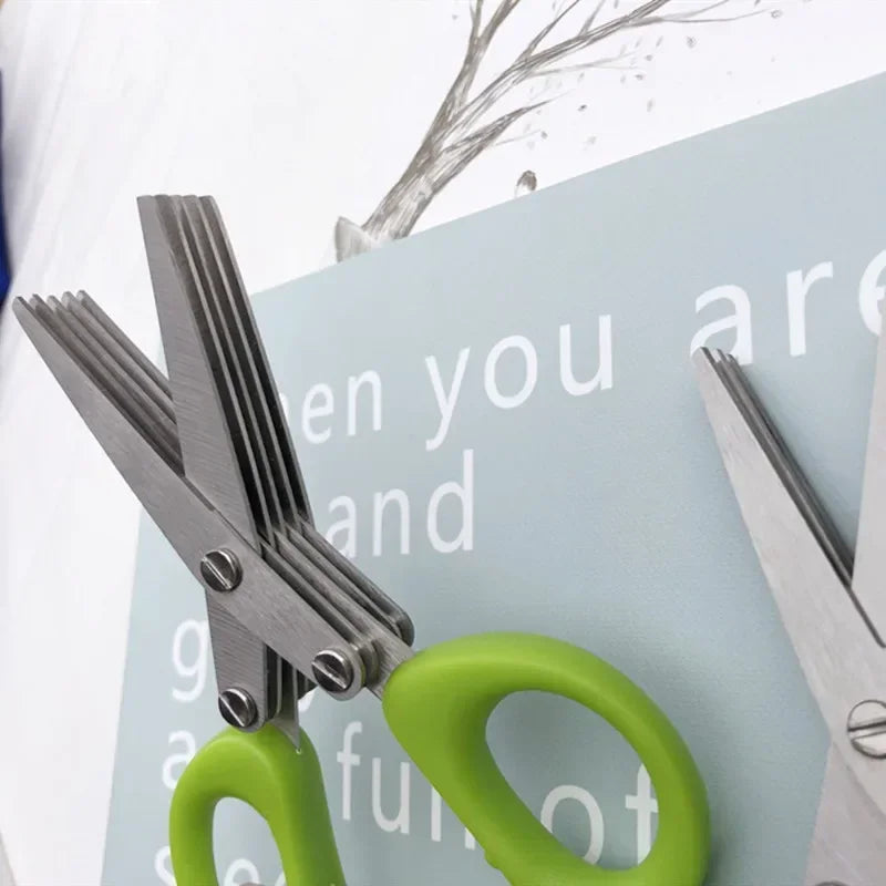 Multi-functional Stainless Steel Kitchen Scissors 3/5 Layer Cooking Tool