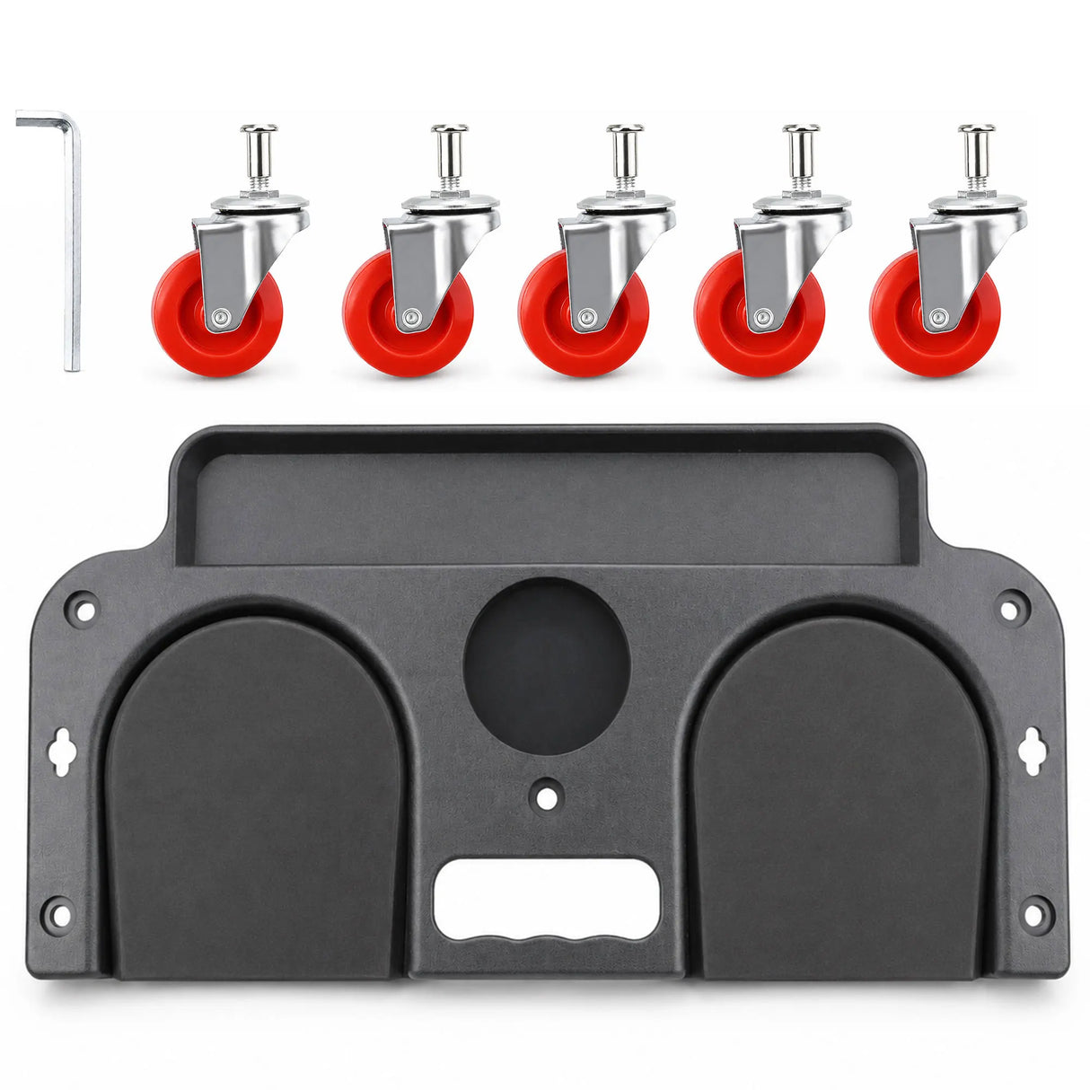 Rolling Knee Protection Pad with 5 Wheels and Tool Tray for Maintenance