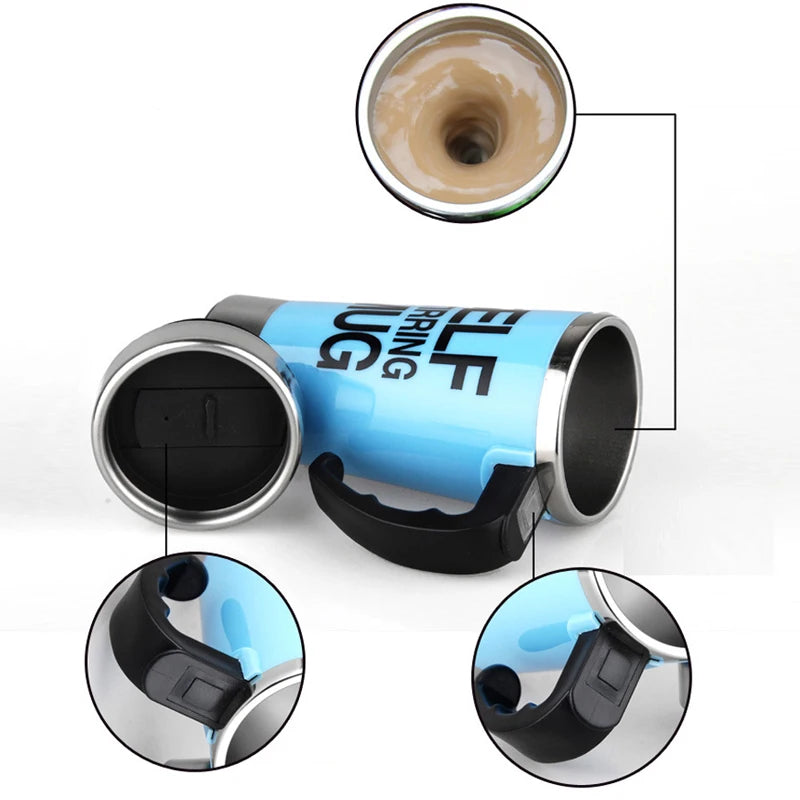Automatic Stirring Electric Mixing Cup 450ML Stainless Steel Insulated Mug