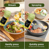 Oil Sprayer 2-in-1 Olive Oil Dispenser 16oz Glass Kitchen Mister