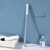 Silicone Shower Foot Brush with Long Handle - Toe Cleaning Scrubber