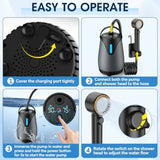 Portable Camping Shower with Rechargeable Battery and LED Display