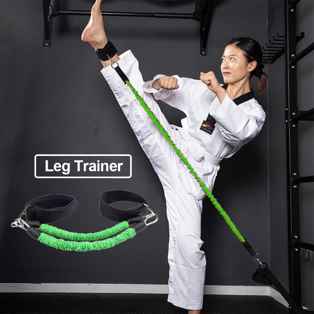 Rubber Resistance Bands for Fitness Training - 20LB to 80LB Adjustable Set