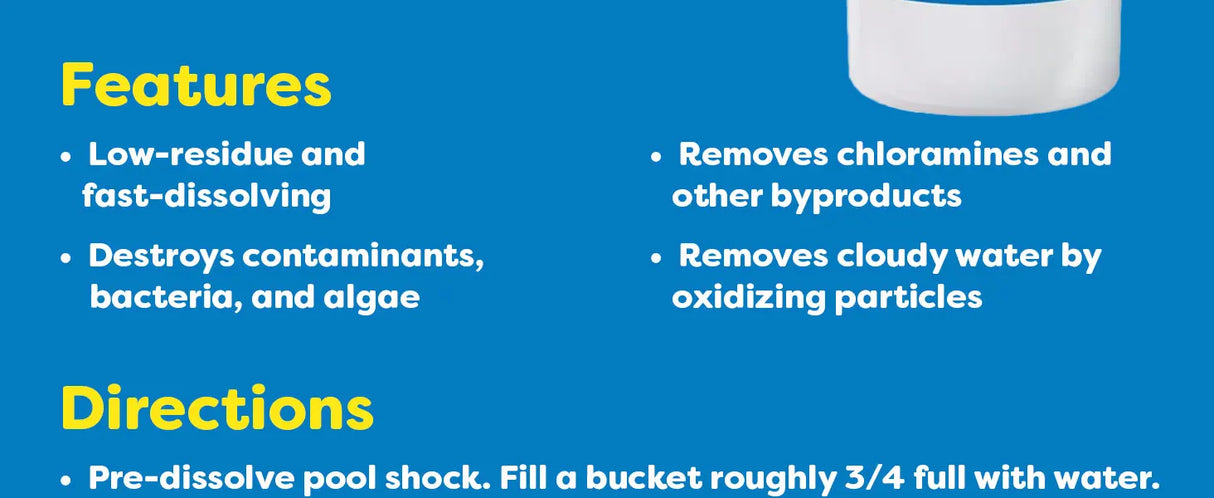 Cal-Hypo Granular Pool Shock Sanitizer for Clear Water, 6/12/24 Pack
