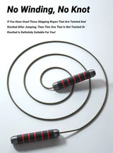 Jump Rope Adjustable Steel Wire Tangle-Free Fitness Workout Equipment