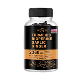 Turmeric Ginger Supplement with Curcumin and Black Pepper, 2360 Mg