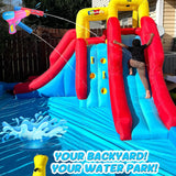 Inflatable Backyard Water Park for Kids - 12-in-1 Blow Up Slide