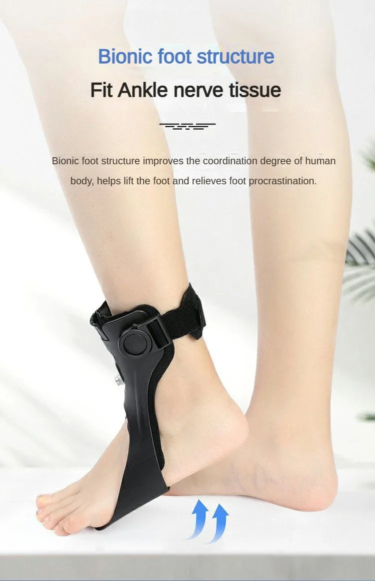 Drop Foot Brace AFO Ankle Support Adjustable Buckle for Stroke Recovery