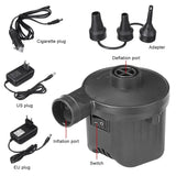 Portable Electric Air Pump 12V with 3 Nozzles for Inflatable Pools and More