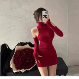 High Neck Bodycon Dress for Women | Pleated Bottom | Summer Fashion