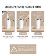 Automatic Stirring Cup Rechargeable Stainless Steel Electric Mixer 15oz