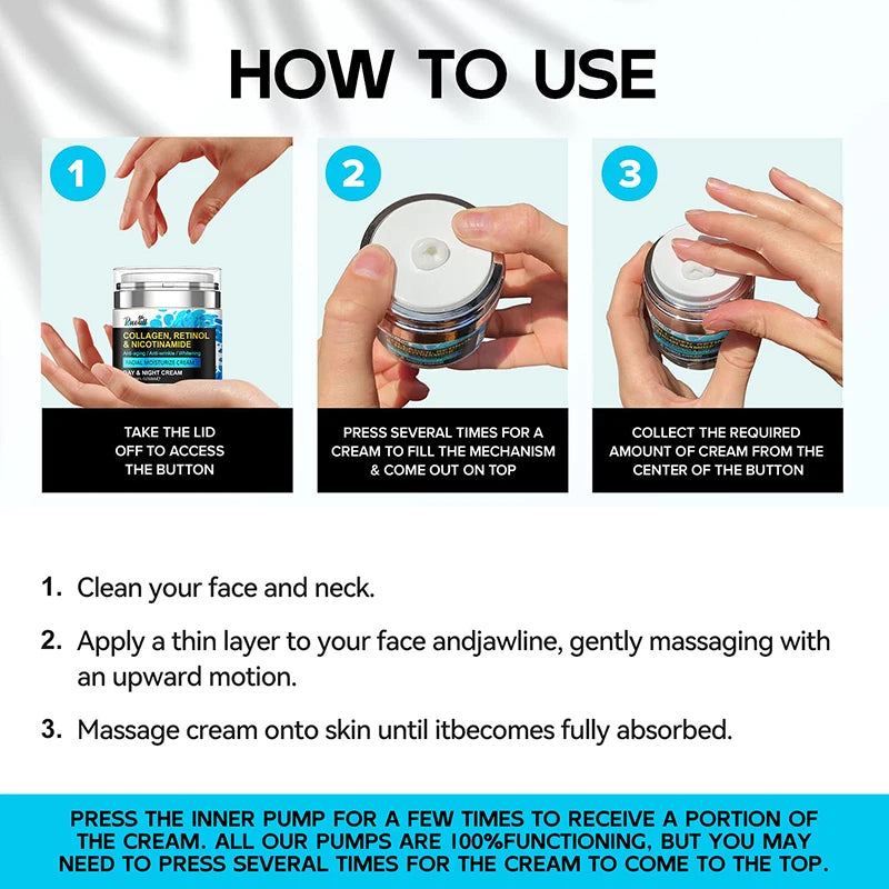 Retinol Face Cream 50ml Moisturizer for Daily Skincare Routine