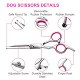 Pet Safe Scissors Set - 4pcs Stainless Steel Dog Grooming Shears
