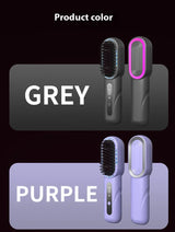 Wireless Hair Straightener Comb with Negative Ion Technology - Rechargeable