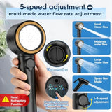 Portable Camping Shower with Rechargeable Battery and LED Display