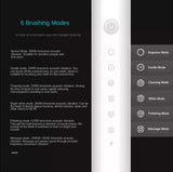 Sonic Electric Toothbrush IPX7 Waterproof USB Rechargeable 6 Modes