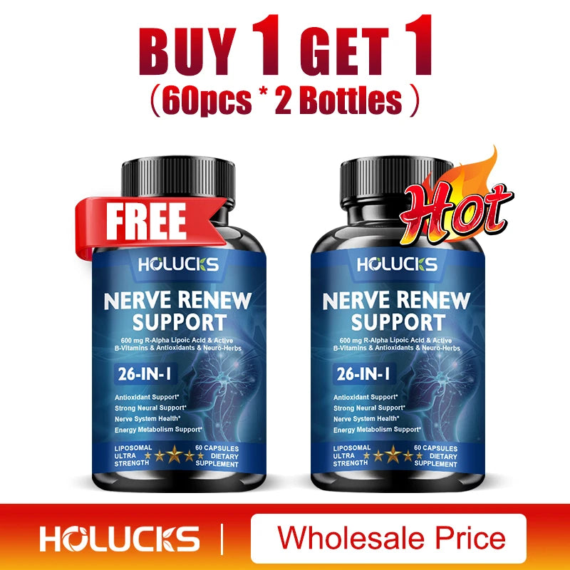 Nerve Renew Capsules with Vitamin B Complex & R-Alpha Lipoic Acid