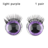 3D Glitter Doll Safety Eyes 20MM with Eyelash for Crochet Toys 1 Pair