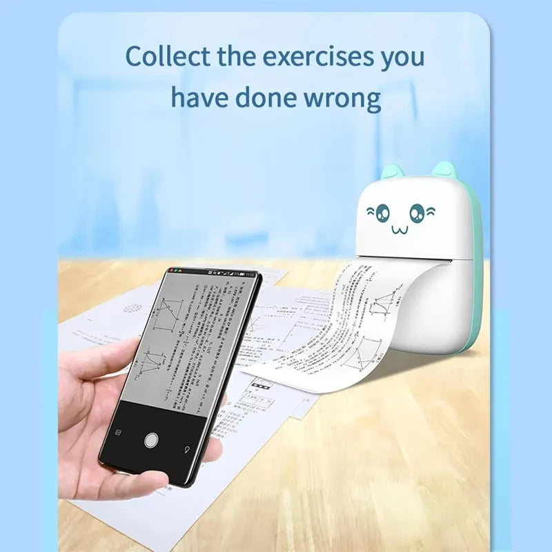 Portable Mini Bluetooth Mobile Photo Label Printer for Students