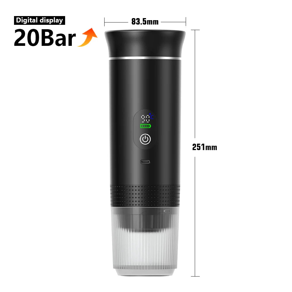 Portable Espresso Coffee Maker 3-in-1 for Car & Home Camping Travel