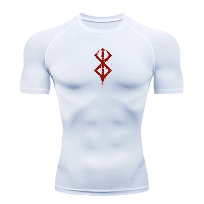 Men's Quick Dry Compression Shirt Short Sleeve Gym Workout T-Shirt