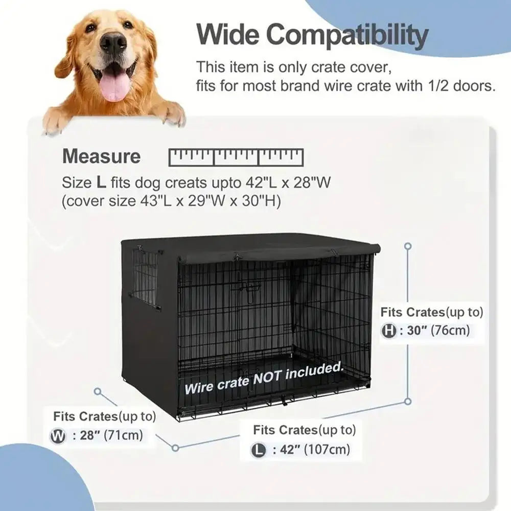 Pet Cage Cover Waterproof Oxford Dog Cat Crate Cover for Indoor Use
