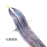 Rainbow Hair Tinsel Kit - Colorful Glitter Extensions for Braiding - 66 Strands