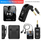 Wireless In-Ear Monitor System Rechargeable 10H Battery Live for Performance