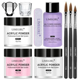 Acrylic Powder & Liquid Monomer Nail Art Kit - 3D Decoration Tools