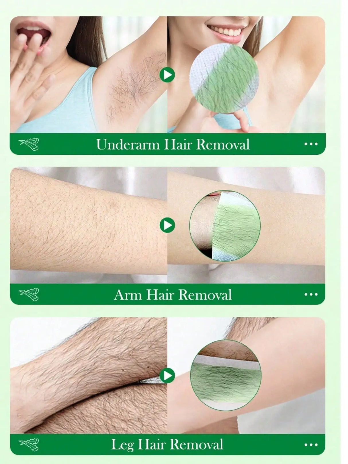 Aloe Vera Rose Double-Sided Wax Paper for Body Hair Removal