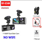 1080P Dash Cam WiFi Front & Rear Camera with Night Vision for Cars