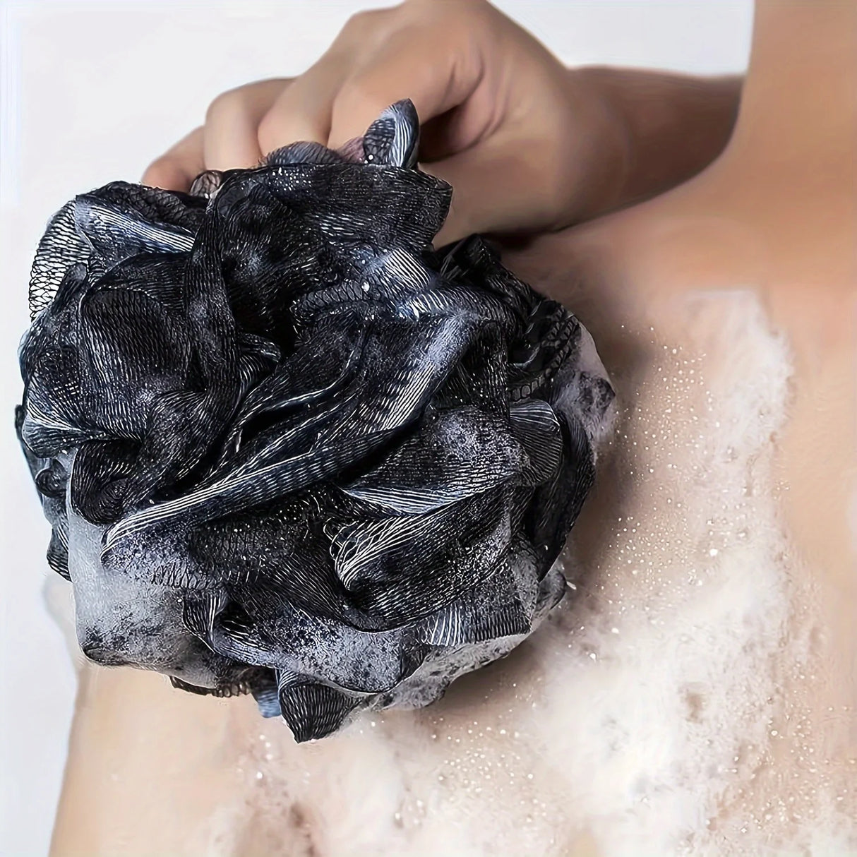 Exfoliating Bath Set 3pcs - Loofah Sponge, Bath Glove & Washcloth Towel