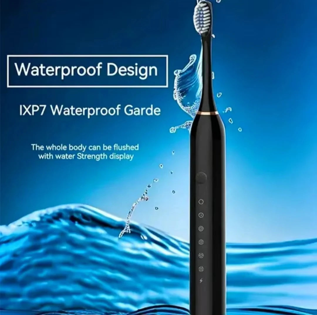 Sonic Electric Toothbrush IPX7 Waterproof USB Rechargeable 6 Modes
