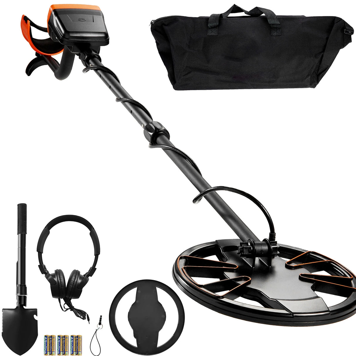 Metal Detector with 10-Inch Waterproof Coil and LCD Display, Adjustable Stem