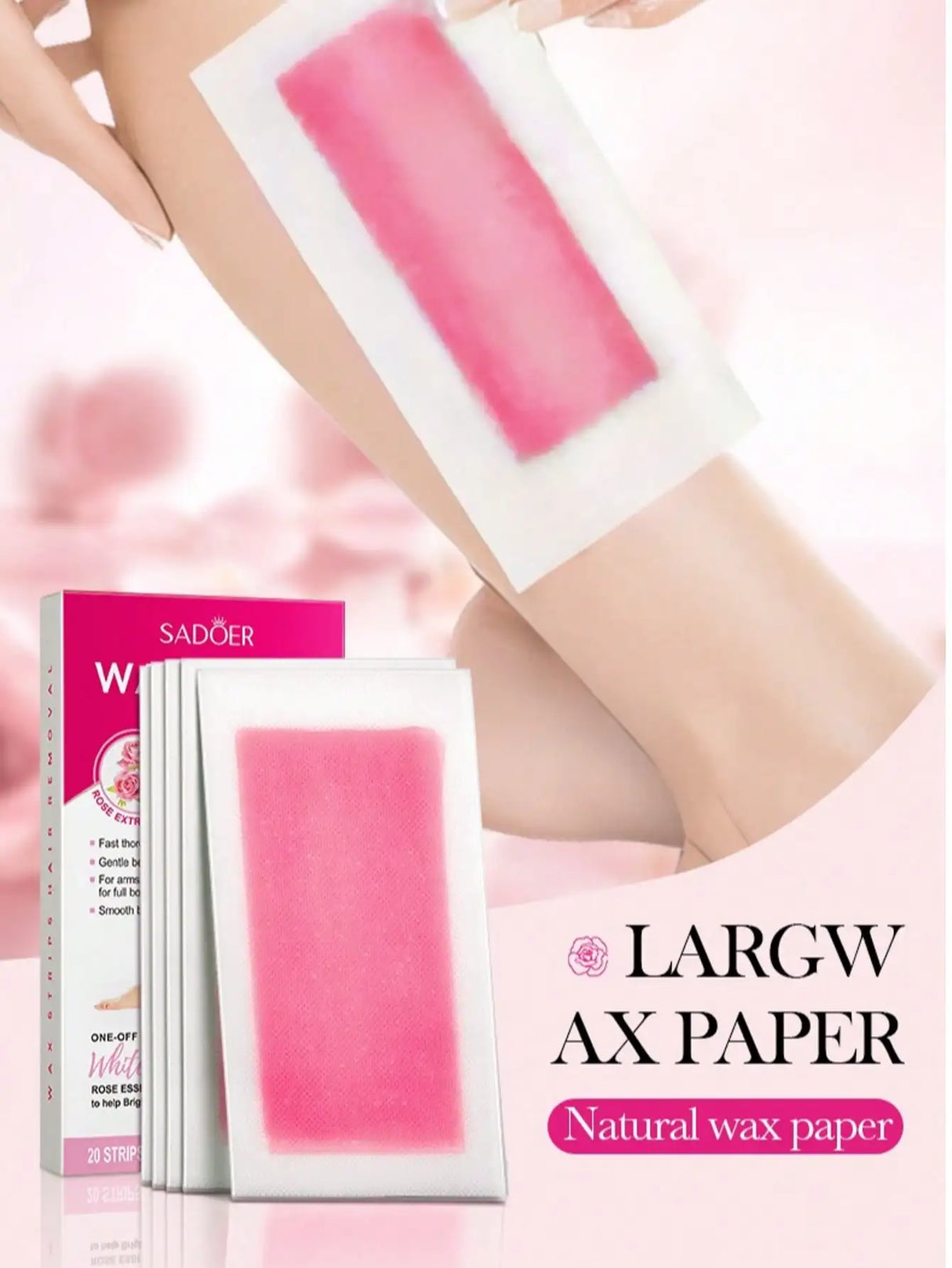 Aloe Vera Rose Double-Sided Wax Paper for Body Hair Removal